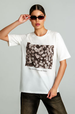 Арт. 31132 Футболка женская 44-52 (5 шт) Цвет:молочный