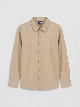 Uzun Kollu Erkek ?ocuk Poplin G?mlek