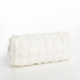 Косметичка на молнии женская, с подкладом, молочная - Simaland фото 2