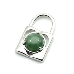 Подвеска Замок 16*26мм с нефритом прессованным