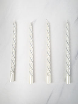 Свеча стержень 4 штуки 25 см витая / A-500 /уп 144/ белая - ГалеонТрейд фото 7