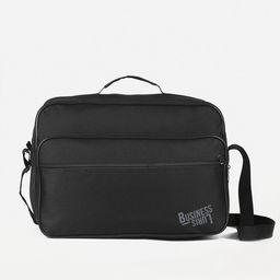 Сумка мужская Luris, 2 отдела на молнии, 2 наружных кармана, 40×16×28 см, чёрная