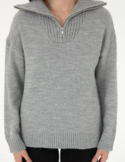 Gri Melanj Comfort Fit Kazak - Pierre cardin фото 6