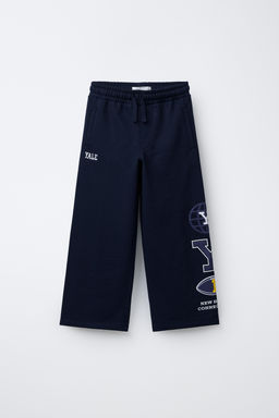 YALE UNIVERSITY WIDE-LEG PLUSH TROUSERS - Zara фото 5