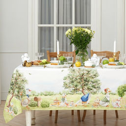 Скатерть «Этель» Family picnic, 150×180 см ±3 см, с ВГМО, 100% хлопок, саржа 190 г/м²
