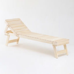 Шезлонг деревянный, 206.5×50.5 см, с регулируемым подголовником