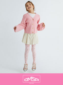 (Omsa) Collant 12P43-1 (розочки) rosa chiaro