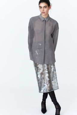 Camisa oversize de organza - H&m фото 2
