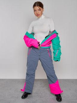 Горнолыжный комбинезон женский зимний зеленого цвета 2327Z - Chunmai фото 24