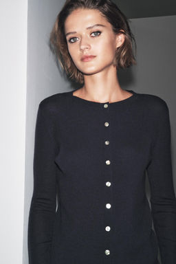 100% WOOL RIBBED CARDIGAN - Zara фото 2