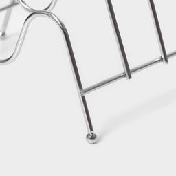 Подставка для крышек Доляна, 3 секции, 21×14×14 см, хром