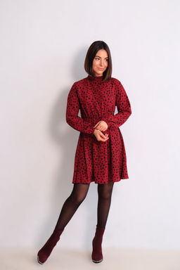 Martichelli Платье красное с принтом  фото 10