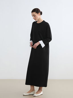 Bisiklet Yaka Sweat Elbise