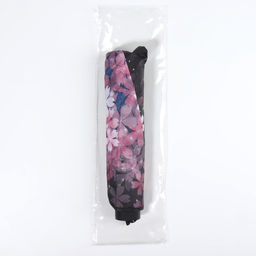 Зонт механический, рисунок внутри, эпонж, 4 сложения, 8 спиц, R=48/55 см, d=96 см, МИКС