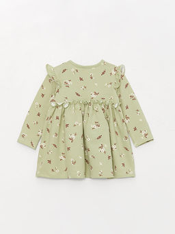 Bisiklet Yaka Uzun Kollu Bask?l? K?z Bebek Elbise ve K?lotlu ?orap 2li Tak?m - Waikiki фото 2