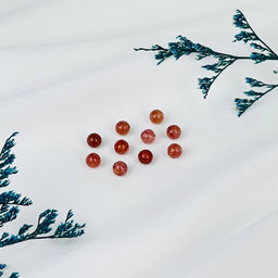 Бусины для украшений из Клубничного кварца (10 шт)