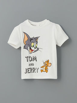 Tom ve Jerry Bask?l? Erkek Bebek Ti??rt ve ?ort 2li