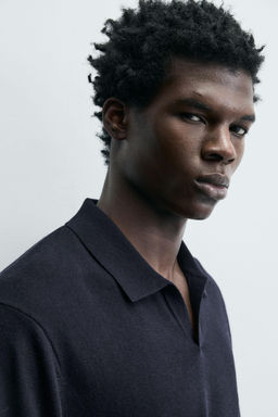 WOOL/SILK KNIT POLO SHIRT - Zara фото 5