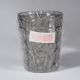 Цена за 2 шт. Подставка для хранения косметики «Хрусталь», d=8.5×11 см, прозрачная, чёрная