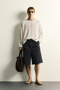 CAMISETA RELAXED FIT TEXTURA / Blanco