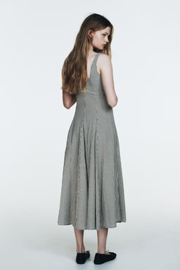 GINGHAM CHECK MIDI DRESS - Zara фото 6