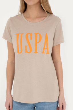 U. S. Polo Assn / Женская футболка светло-хаки с круглым вырезом - U.s. polo assn фото 13