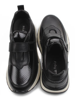 03-A238-1 BLACK Кроссовки женские (натуральная кожа)