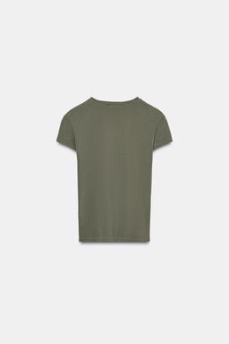 SLIM FIT SHORT SLEEVE T-SHIRT - Zara фото 7