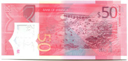 Банкнота 50 долларов 2022 года Ямайка