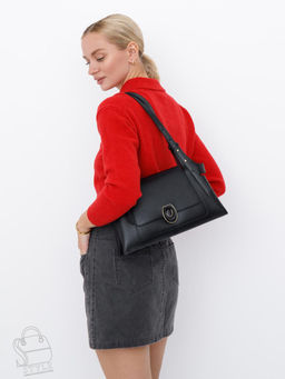 Сумка женская кожаная 2389Y black Polina&Eiterou  в Новосибирске