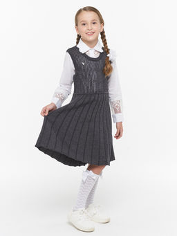 Сарафан для девочек 7077. 5006 серый