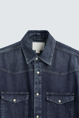 WESTERN DENIM SHIRT WITH POCKETS - Zara фото 47