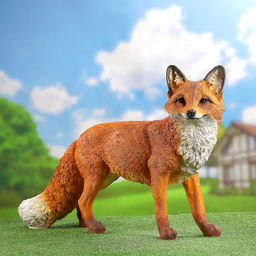 Садовая фигура из полистоуна «Лиса с пушистым хвостом», 72×19×44 см