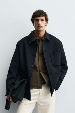 WOOL OVERSHIRT WITH POCKETS - Zara фото 2