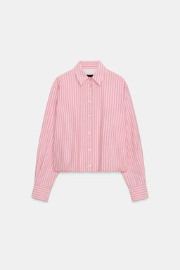 STRIPED BALLOON OXFORD SHIRT - Zara фото 6