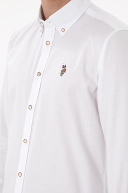 Erkek Beyaz Uzun Kollu Basic G_mlek Sepette S_rpriz _ndirim - U.s. polo assn фото 7