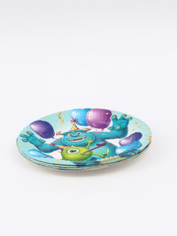 Цена за 10 шт. Тарелка одноразовая бумажная 18 см, Монстры