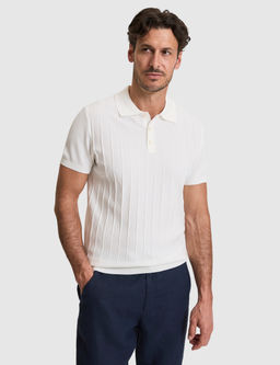 Ekru Slim Fit D__meli Polo Yaka Triko Ti__rt