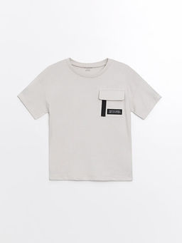 Bisiklet Yaka K?sa Kollu Bask?l? Erkek Bebek Ti??rt