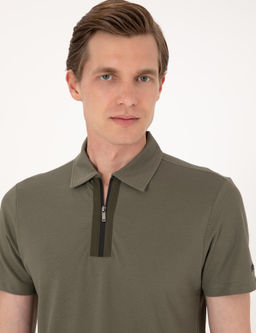Haki Ultralight Kuma_ Slim Fit Polo Yaka Ti__rt