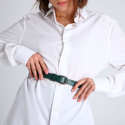 Ремень женский, ширина 2,2 см, винт, пряжка металл, цвет зелёный - Simaland фото 3