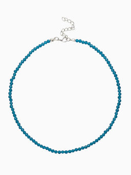 Чокер из бисера «Хрусталь», голубой в серебре, 36 см + 5 см доп, цепочка