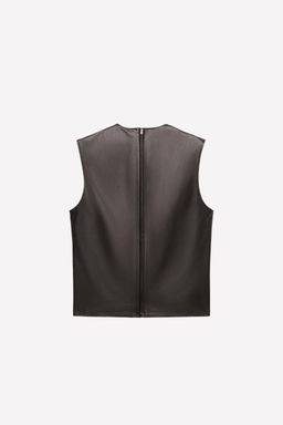 LEATHER WAISTCOAT WITH STUDS LUDOVIC DE SAINT SERNIN x ZARA  фото 5