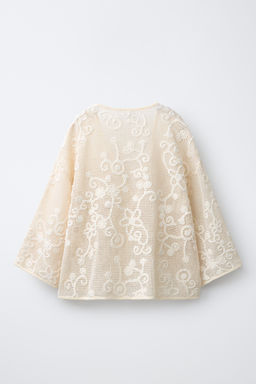 KIMONO FLORES BORDADAS / Crudo - Zara фото 4