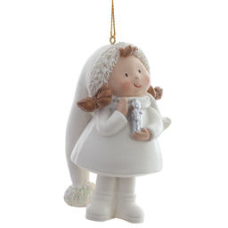 Фигурка декоративная подвесная "Девочка", L5,5 W5,5 H9,5 см, 2в.
