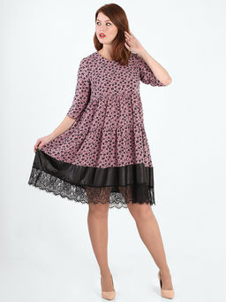 Нарядное летнее платье для полных - Almond фото 3