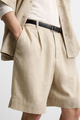 LINEN/VISCOSE OVERSIZE BERMUDA SHORTS - Zara фото 5