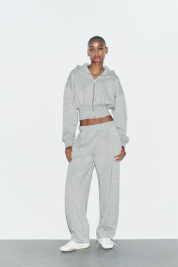 METALLIC THREAD FLEECE TROUSERS