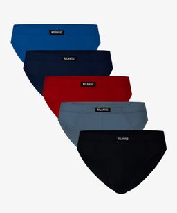 5SMP-002 Трусы спорт Five Solid 2 - набор 5 шт. индиго + хаки + красный + голубой + графитовый - Atlantic фото 2