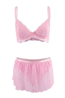 Pembe Dantel 3lu Etekli Ic Camas?r? Tak?m? THMSS26CC00030